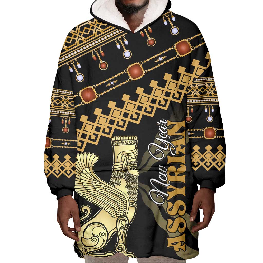 Assyrian New Year Wearable Blanket Hoodie Akitu 6774 Kha B Nissan