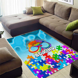 World Autism Awareness Day 2024 Area Rug In A World Where You Can Be Anything Be Kind