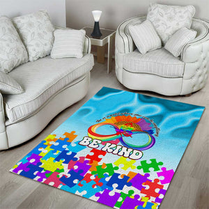 World Autism Awareness Day 2024 Area Rug In A World Where You Can Be Anything Be Kind