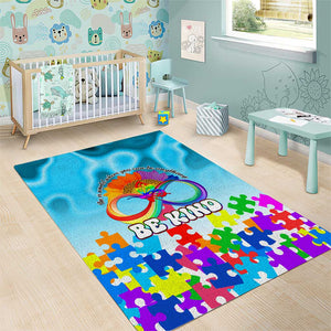 World Autism Awareness Day 2024 Area Rug In A World Where You Can Be Anything Be Kind