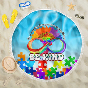 World Autism Awareness Day 2024 Beach Blanket In A World Where You Can Be Anything Be Kind