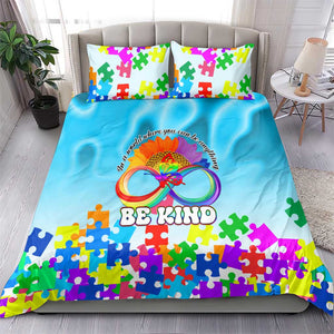 World Autism Awareness Day 2024 Bedding Set In A World Where You Can Be Anything Be Kind