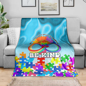 World Autism Awareness Day 2024 Blanket In A World Where You Can Be Anything Be Kind