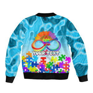 World Autism Awareness Day 2024 Bomber Jacket In A World Where You Can Be Anything Be Kind