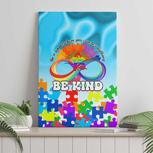 World Autism Awareness Day 2024 Canvas Wall Art In A World Where You Can Be Anything Be Kind