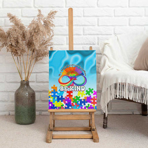 World Autism Awareness Day 2024 Canvas Wall Art In A World Where You Can Be Anything Be Kind