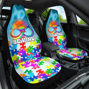 World Autism Awareness Day 2024 Car Seat Cover In A World Where You Can Be Anything Be Kind