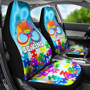 World Autism Awareness Day 2024 Car Seat Cover In A World Where You Can Be Anything Be Kind