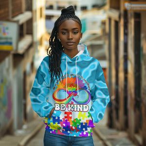 World Autism Awareness Day 2024 Hoodie In A World Where You Can Be Anything Be Kind