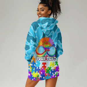 World Autism Awareness Day 2024 Hoodie Dress In A World Where You Can Be Anything Be Kind