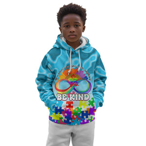 World Autism Awareness Day 2024 Kid Hoodie In A World Where You Can Be Anything Be Kind