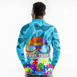 World Autism Awareness Day 2024 Long Sleeve Polo Shirt In A World Where You Can Be Anything Be Kind