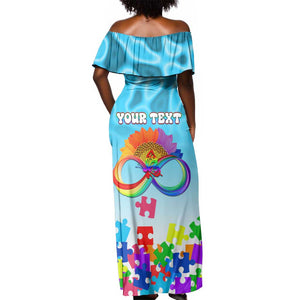 World Autism Awareness Day 2024 Off Shoulder Maxi Dress In A World Where You Can Be Anything Be Kind