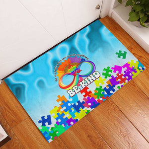 World Autism Awareness Day 2024 Rubber Doormat In A World Where You Can Be Anything Be Kind