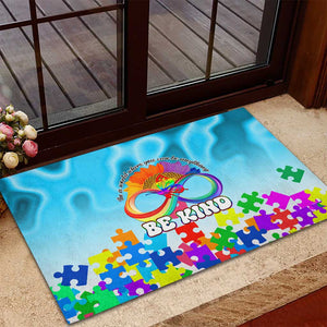 World Autism Awareness Day 2024 Rubber Doormat In A World Where You Can Be Anything Be Kind