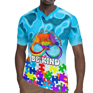 World Autism Awareness Day 2024 Rugby Jersey In A World Where You Can Be Anything Be Kind