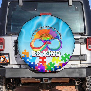 World Autism Awareness Day 2024 Spare Tire Cover In A World Where You Can Be Anything Be Kind