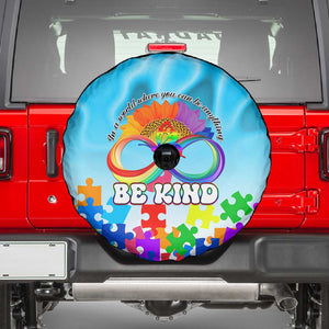 World Autism Awareness Day 2024 Spare Tire Cover In A World Where You Can Be Anything Be Kind