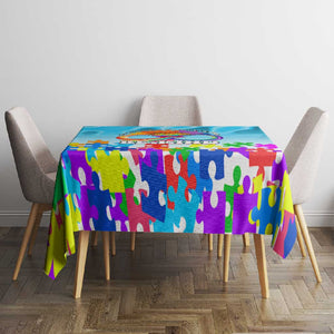 World Autism Awareness Day 2024 Tablecloth In A World Where You Can Be Anything Be Kind