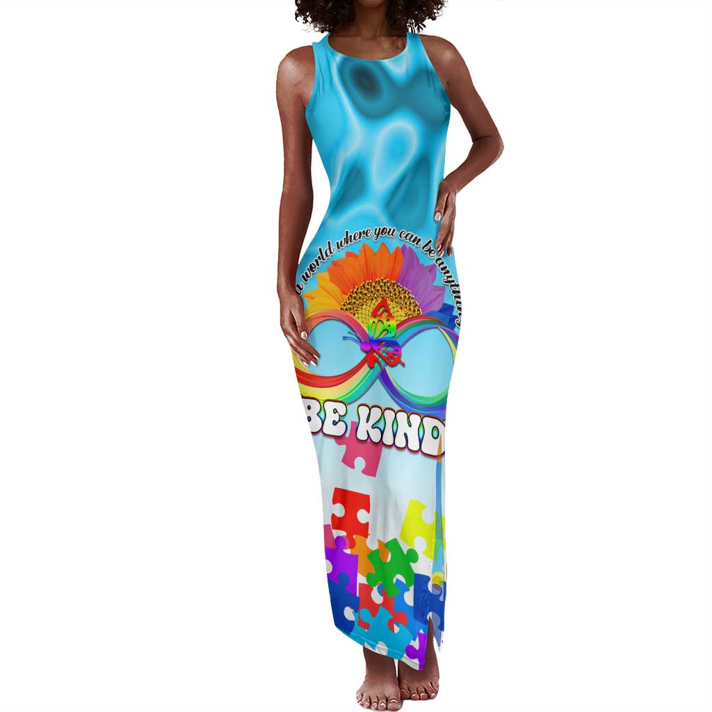 World Autism Awareness Day 2024 Tank Maxi Dress In A World Where You Can Be Anything Be Kind