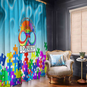 World Autism Awareness Day 2024 Window Curtain In A World Where You Can Be Anything Be Kind