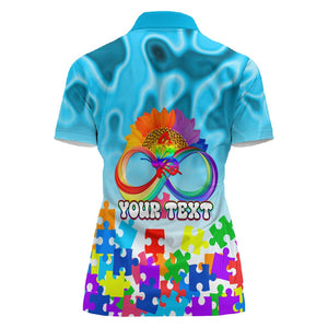 World Autism Awareness Day 2024 Women Polo Shirt In A World Where You Can Be Anything Be Kind