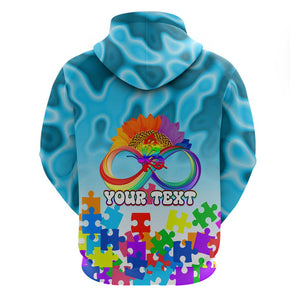 World Autism Awareness Day 2024 Zip Hoodie In A World Where You Can Be Anything Be Kind