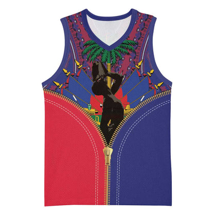 Afro Haiti Heritage Month Basketball Jersey Zipper Stylized LT01