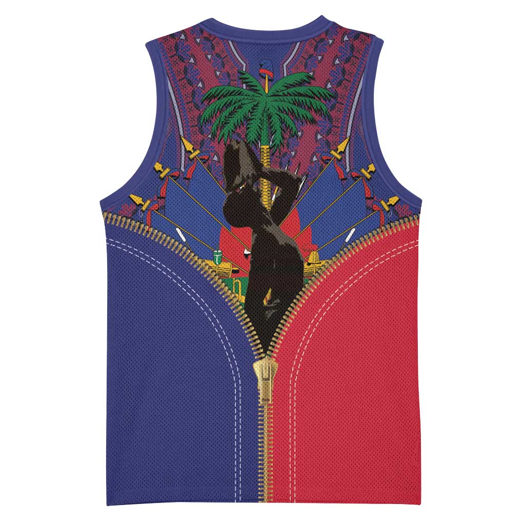 Afro Haiti Heritage Month Basketball Jersey Zipper Stylized LT01