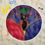 Afro Haiti Heritage Month Beach Blanket Zipper Stylized