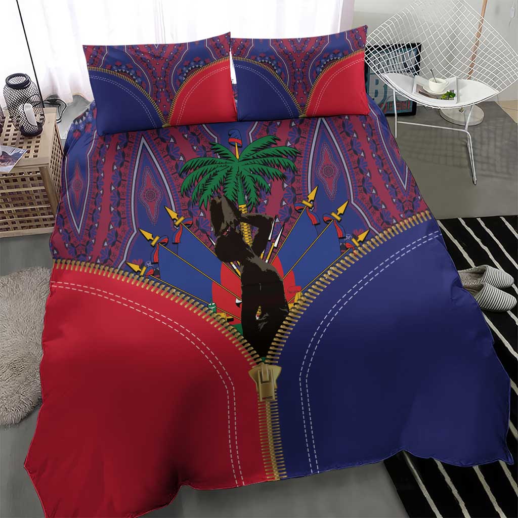 Afro Haiti Heritage Month Bedding Set Zipper Stylized