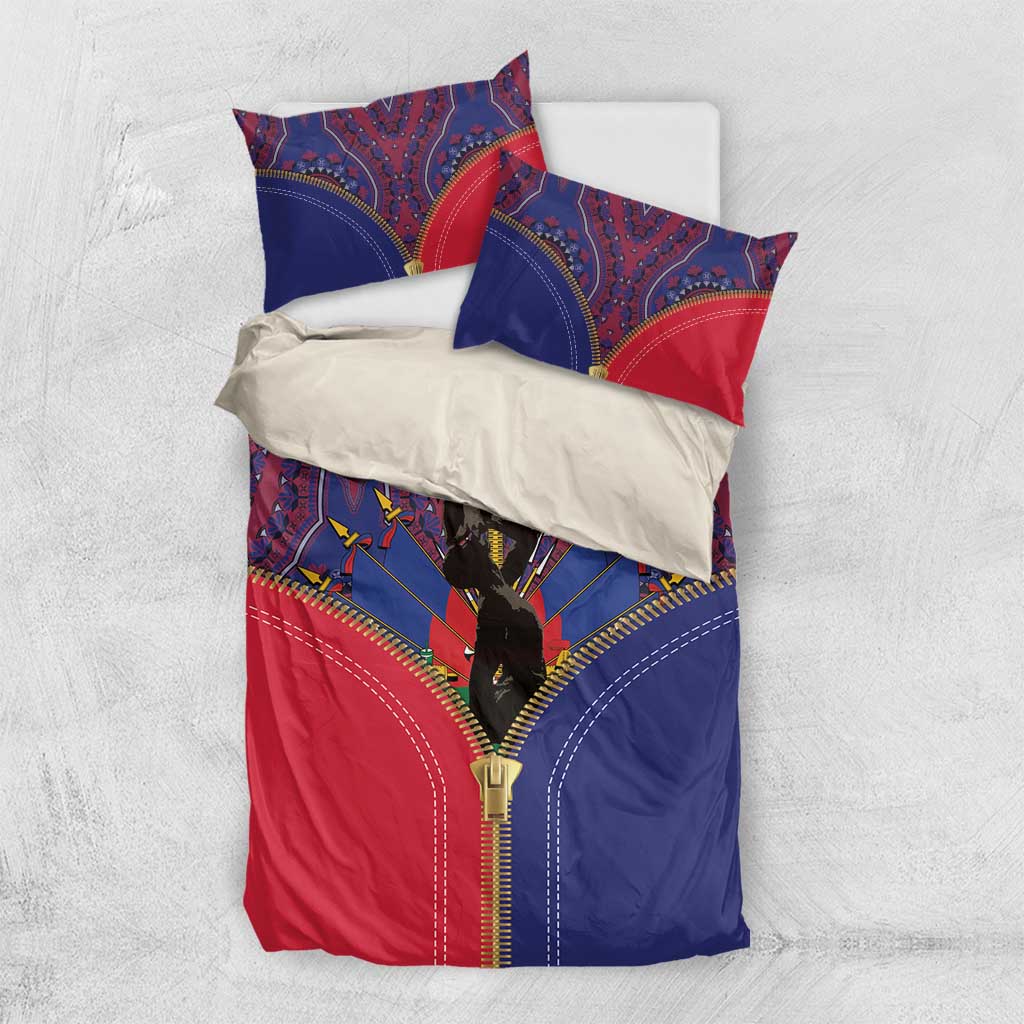 Afro Haiti Heritage Month Bedding Set Zipper Stylized