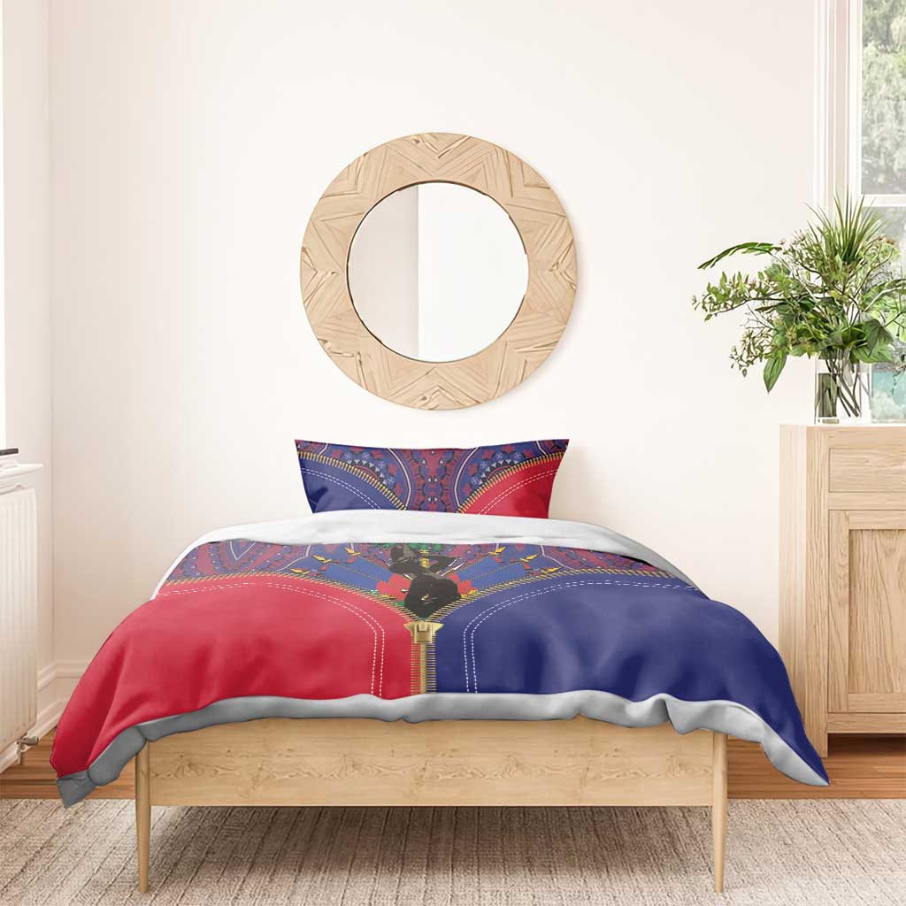 Afro Haiti Heritage Month Bedding Set Zipper Stylized