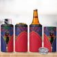 Afro Haiti Heritage Month 4 in 1 Can Cooler Tumbler Zipper Stylized