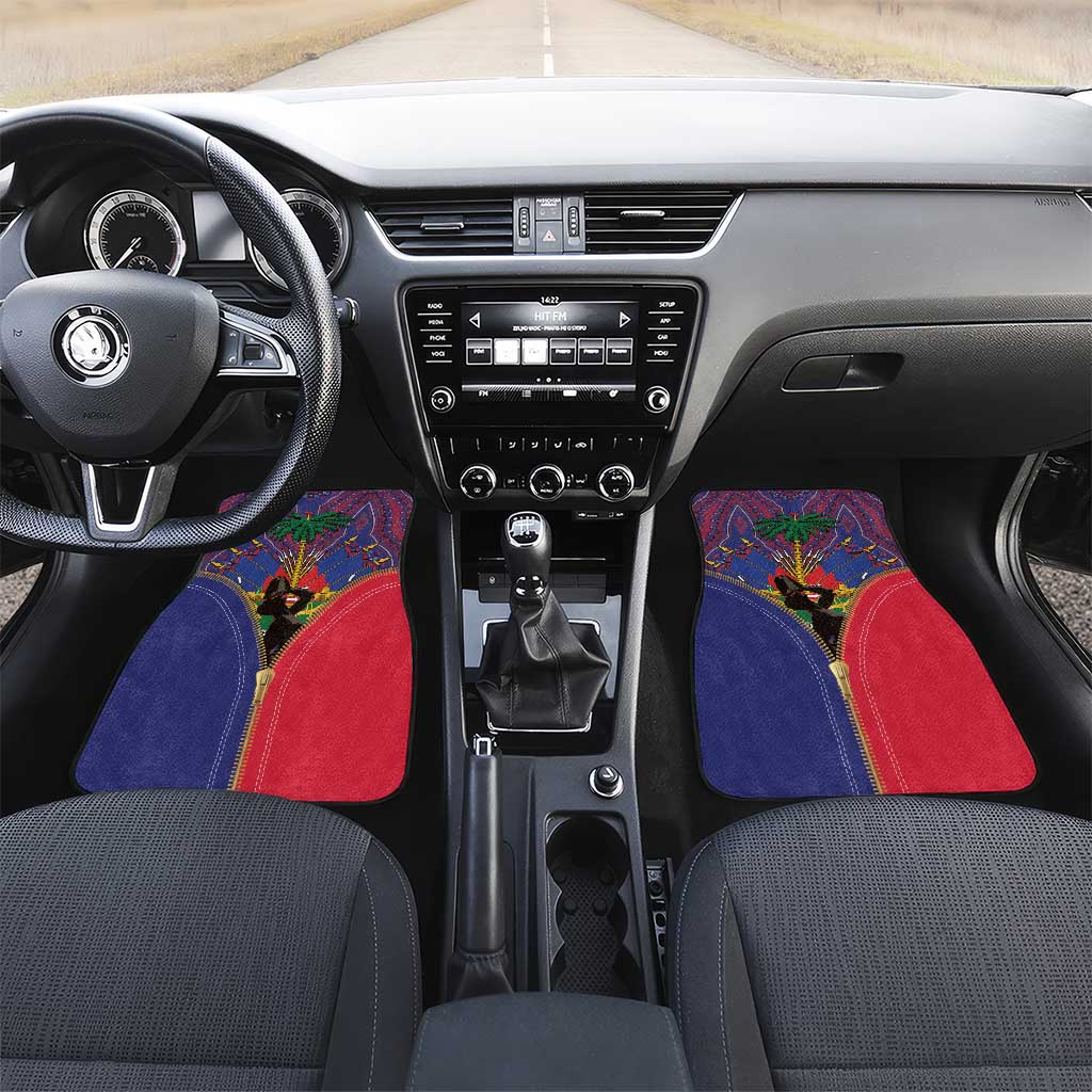 Afro Haiti Heritage Month Car Mats Zipper Stylized