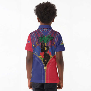 Afro Haiti Heritage Month Kid Polo Shirt Zipper Stylized