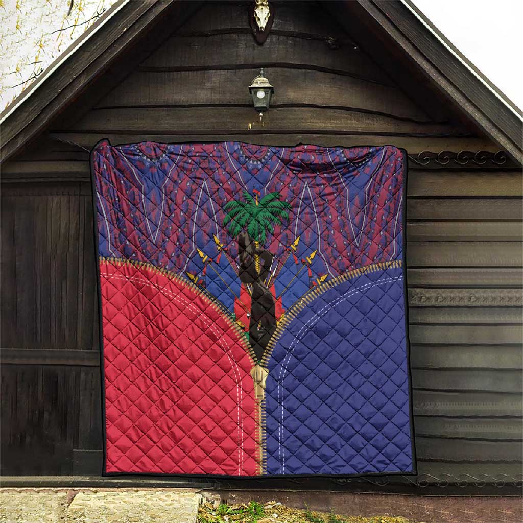 Afro Haiti Heritage Month Quilt Zipper Stylized