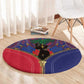 Afro Haiti Heritage Month Round Carpet Zipper Stylized