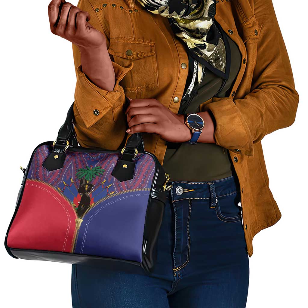 Afro Haiti Heritage Month Shoulder Handbag Zipper Stylized
