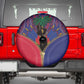 Afro Haiti Heritage Month Spare Tire Cover Zipper Stylized