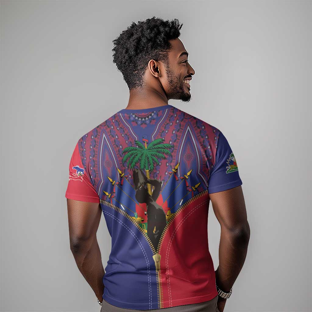 Afro Haiti Heritage Month T shirt Zipper Stylized