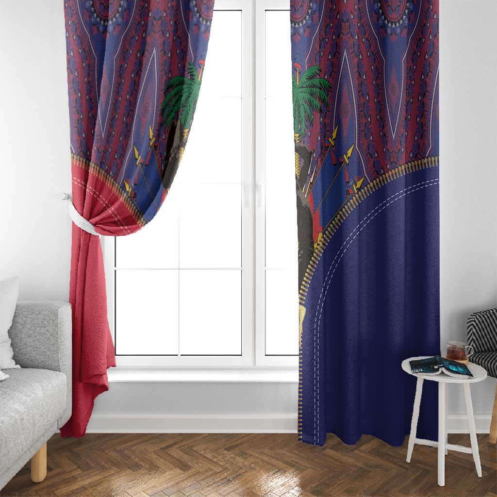 Afro Haiti Heritage Month Window Curtain Zipper Stylized