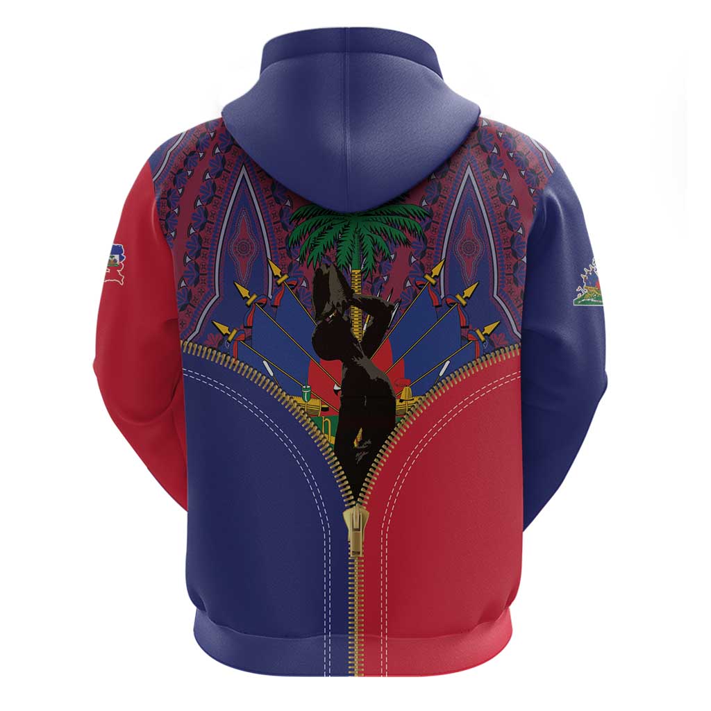 Afro Haiti Heritage Month Zip Hoodie Zipper Stylized