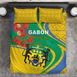 Gabon Independence Day Bedding Set Gabonaise Flamboyant African Pattern