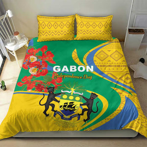 Gabon Independence Day Bedding Set Gabonaise Flamboyant African Pattern