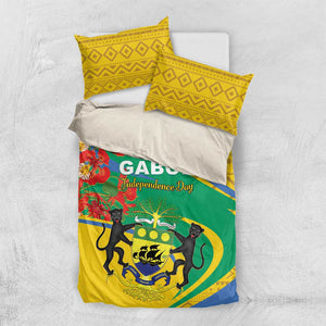 Gabon Independence Day Bedding Set Gabonaise Flamboyant African Pattern