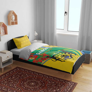 Gabon Independence Day Bedding Set Gabonaise Flamboyant African Pattern