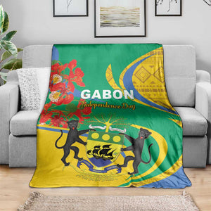 Gabon Independence Day Blanket Gabonaise Flamboyant African Pattern