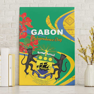 Gabon Independence Day Canvas Wall Art Gabonaise Flamboyant African Pattern