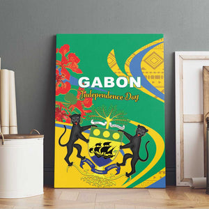 Gabon Independence Day Canvas Wall Art Gabonaise Flamboyant African Pattern